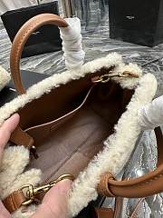 Fortok Saint Laurent Nano Sac De Jour Shearling Bag 717439 22x18x11cm - 2