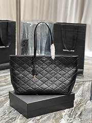 Fortok Saint Laurent Shopping Bag In Quilted Crinkled Leather 394195 38×28×13cm - 1