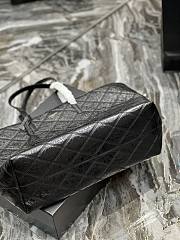 Fortok Saint Laurent Shopping Bag In Quilted Crinkled Leather 394195 38×28×13cm - 4
