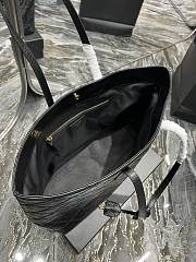 Fortok Saint Laurent Shopping Bag In Quilted Crinkled Leather 394195 38×28×13cm - 3