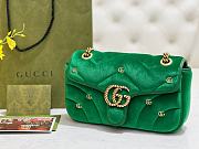 Fortok Gucci GG Marmont Mini Shoulder Bag Green Velvet 26x15x7cm - 2