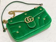Fortok Gucci GG Marmont Mini Shoulder Bag Green Velvet 26x15x7cm - 5