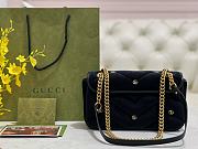 Fortok Gucci GG Marmont Mini Shoulder Bag Black Velvet 26x15x7cm - 4