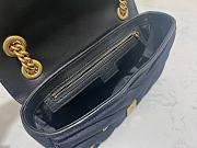 Fortok Gucci GG Marmont Mini Shoulder Bag Black Velvet 26x15x7cm - 3