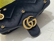 Fortok Gucci GG Marmont Mini Shoulder Bag Black Velvet 26x15x7cm - 2