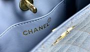 Fortok Chanel Vintage Gemini Bag in Denim 18x13x7cm  - 4