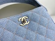 Fortok Chanel Vintage Gemini Bag in Denim 18x13x7cm  - 3