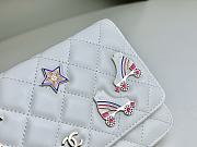 Fortok Chanel 24C Badge Woc Bag White A96045 19cm - 3