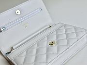 Fortok Chanel 24C Badge Woc Bag White A96045 19cm - 5