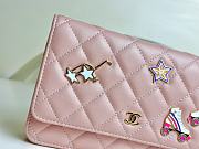 Fortok Chanel 24C Badge Woc Bag Pink A96045 19cm - 3