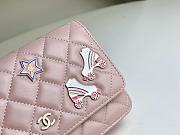 Fortok Chanel 24C Badge Woc Bag Pink A96045 19cm - 4