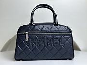 Fortok Chanel Vintagge Bowling Boston Bag in Black AS3040 27x16x9cm - 1