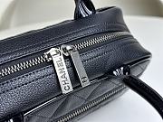 Fortok Chanel Vintagge Bowling Boston Bag in Black AS3040 27x16x9cm - 5