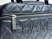 Fortok Chanel Vintagge Bowling Boston Bag in Black AS3040 27x16x9cm - 2