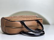 Fortok Chanel Vintagge Bowling Boston Bag in Brown AS3040 27x16x9cm - 6