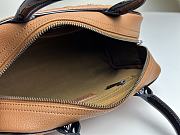 Fortok Chanel Vintagge Bowling Boston Bag in Brown AS3040 27x16x9cm - 5