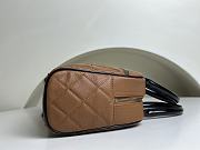 Fortok Chanel Vintagge Bowling Boston Bag in Brown AS3040 27x16x9cm - 4