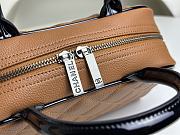 Fortok Chanel Vintagge Bowling Boston Bag in Brown AS3040 27x16x9cm - 2
