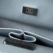 Fortok Chanel Evening Bag Velvet Diamante Silver Metal Blue & Silver 20cm - 3