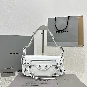 Fortok Balenciaga Le Cagole Sling Bag in White 92851 29x4.5×14cm