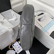 Fortok Chanel 24C Lambskin Hobo Bag Grey AS4638 25×20×7cm - 6