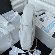 Fortok Chanel 24C Lambskin Hobo Bag White AS4638 25×20×7cm - 6