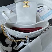 Fortok Chanel 24C Lambskin Hobo Bag White AS4638 25×20×7cm - 5