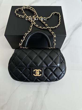 Fortok Chanel Handle Bag Black AS4573 21x13x6cm