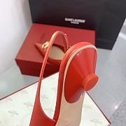 Fortok Valentino V-buckle Logo Heel Sandals in Red - 6