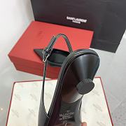Fortok Valentino V-buckle Logo Heel Sandals in Black - 6