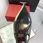 Fortok Valentino V-buckle Logo Heel Sandals in Black/Grey - 5