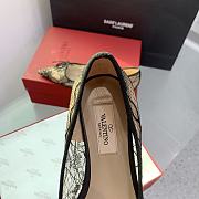 Fortok Valentino Mesh Bow Flat Shoes - 5