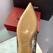Fortok Valentino Mesh Bow Flat Shoes - 3