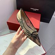 Fortok Valentino Mesh Bow Flat Shoes - 4