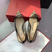 Fortok Valentino Mesh Bow Flat Shoes - 2
