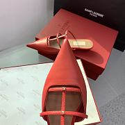 Fortok Valentino Heel Slippers in Red - 5
