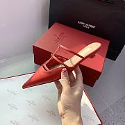 Fortok Valentino Heel Slippers in Red - 4