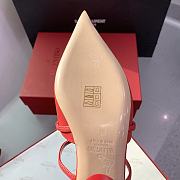 Fortok Valentino Heel Slippers in Red - 3