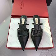 Fortok Valentino Heel Slippers in Black - 1