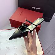 Fortok Valentino Heel Slippers in Black - 4