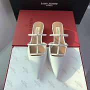 Fortok Valentino Heel Slippers in White - 1