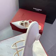 Fortok Valentino Heel Slippers in White - 6