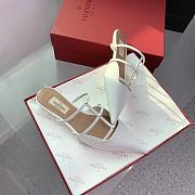Fortok Valentino Heel Slippers in White - 3