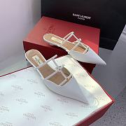 Fortok Valentino Heel Slippers in White - 2