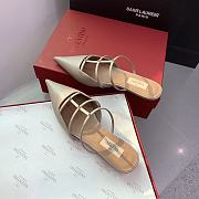 Fortok Valentino Heel Slippers in Beige - 4