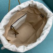Fortok Gucci Marmont Mini Bucket Bag White 575163 19x17x10.5cm - 6