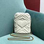Fortok Gucci Marmont Mini Bucket Bag White 575163 19x17x10.5cm - 4