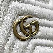Fortok Gucci Marmont Mini Bucket Bag White 575163 19x17x10.5cm - 3