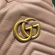 Fortok Gucci Marmont Mini Bucket Bag Beige 575163 19x17x10.5cm - 6