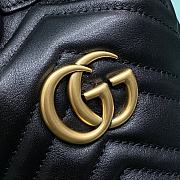 Fortok Gucci Marmont Mini Bucket Bag Black 575163 19x17x10.5cm - 3